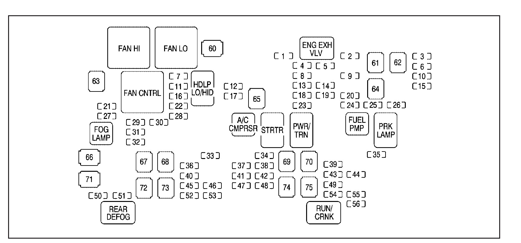 2007 Chevrolet Suburban Fuel pump fuse - StartMyCar, image size:1673x781
