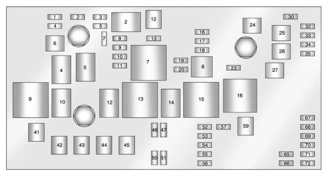2011 Cadillac SRX Starter fuse